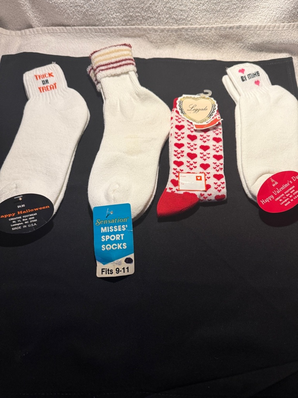 White Socks - Pack of Assorted Styles size 9-11